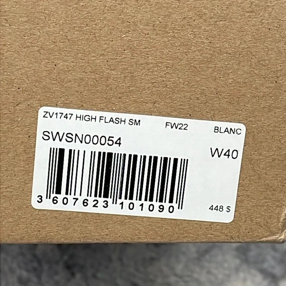 NIB Zadig & Voltaire High Flash Sneaker Studded High Top White Leather Sz 40 - Picture 5 of 14